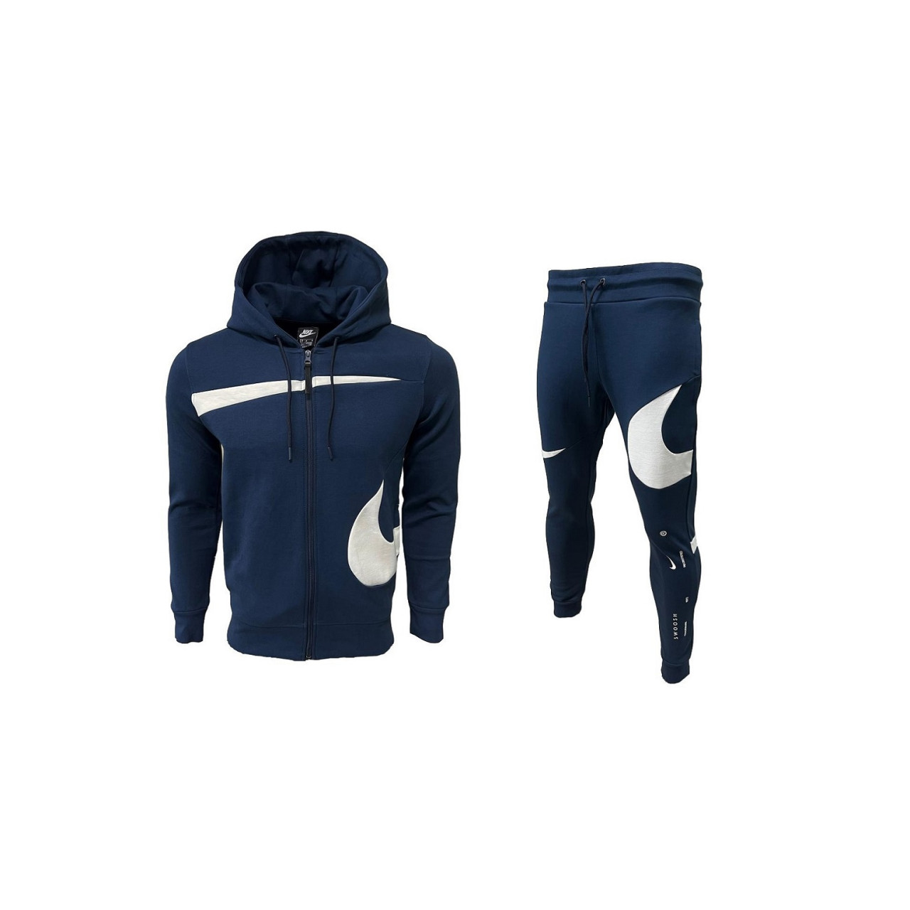 Мъжки спортен екип Nike Swoosh Tracksuit Dark Blue White