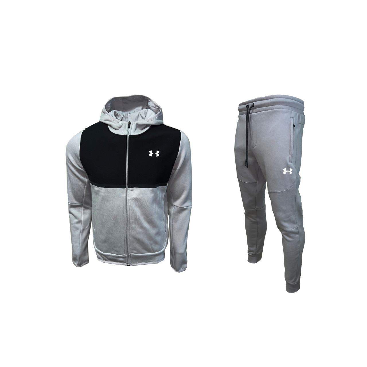 Мъжки екип ватиран памук Under Armour Winter Tracksuit Grey Black 