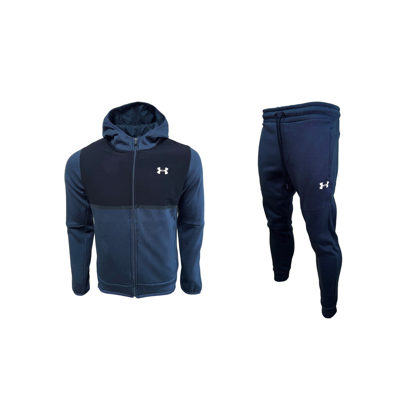 Мъжки екип ватиран памук Under Armour Winter Tracksuit Dark Blue Black 