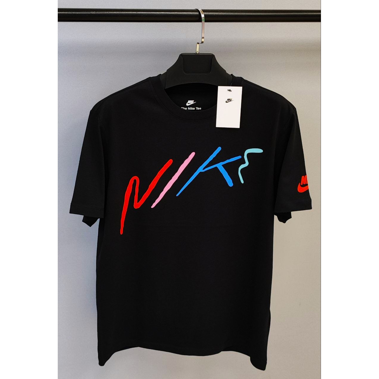 Мъжка спортна тениска Nike 3 colors Logo T-shirt Black