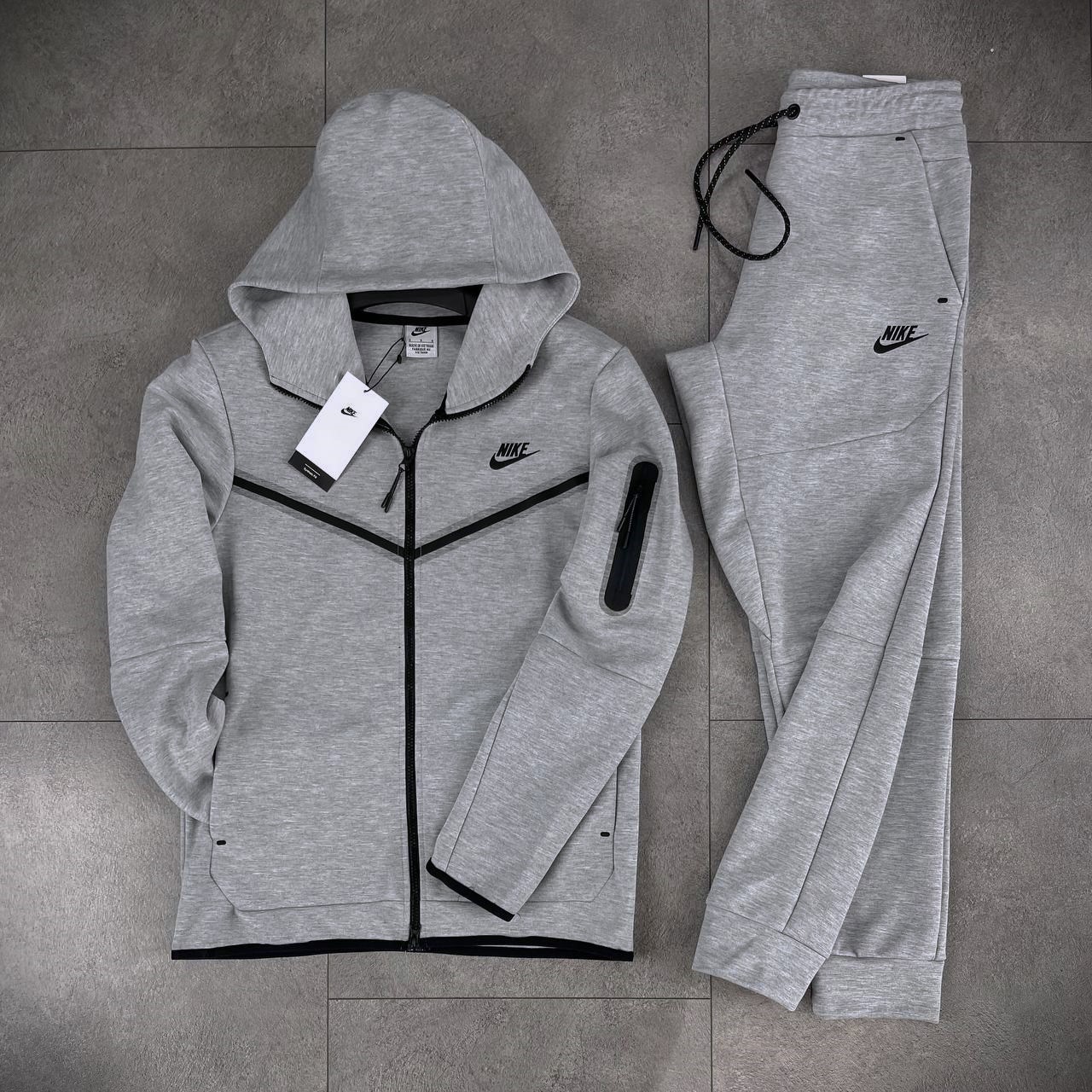  Мъжки спортен екип Nike Tracksuit Tech Fleece Light Grey