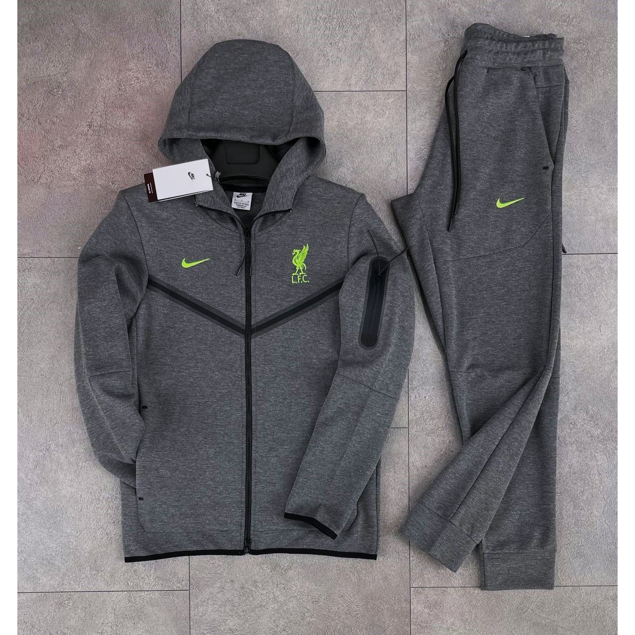  Мъжки спортен екип Nike Tracksuit Liverpool Tech Fleece Dark Grey 